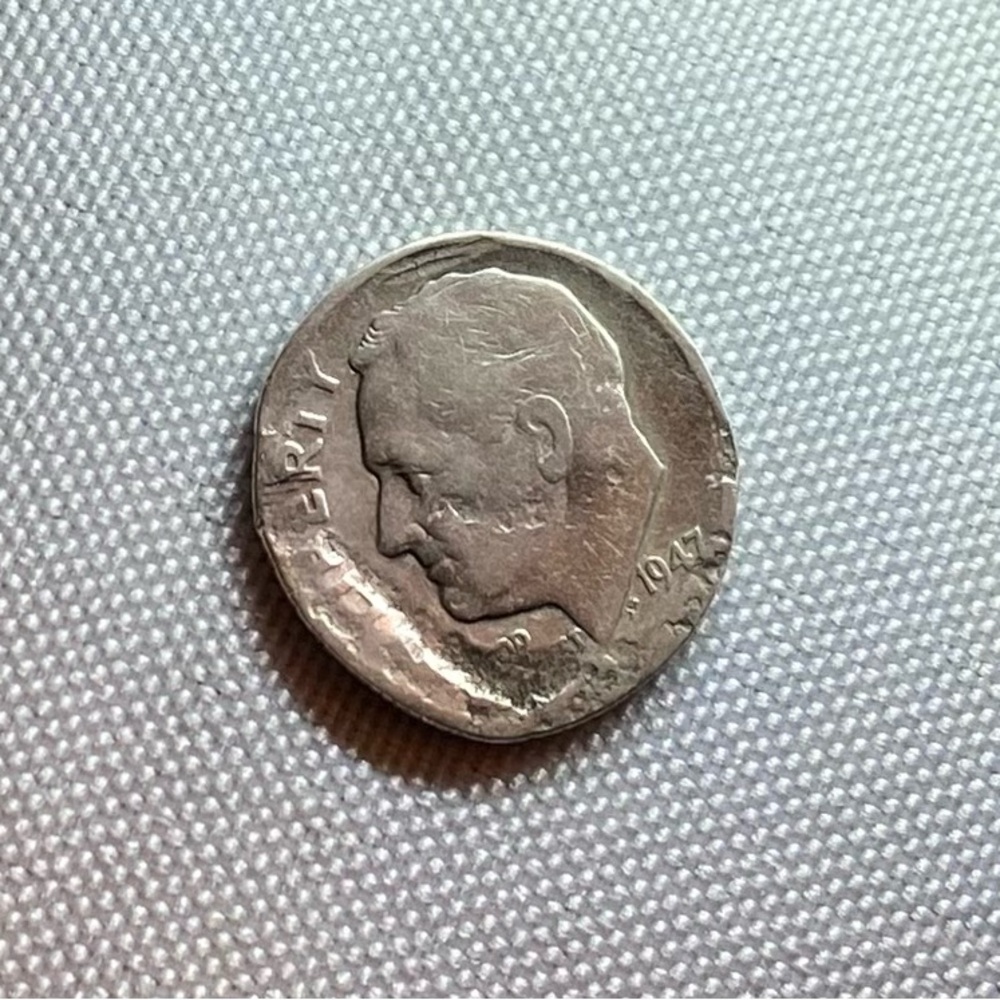1947 (Without a Mint Mark) Silver Roosevelt Dime Coin